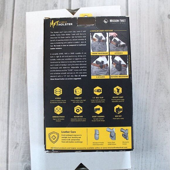 Mission First Tactical Leather Hybrid Springfield HellCat IWB Holster - Picture 3 of 3